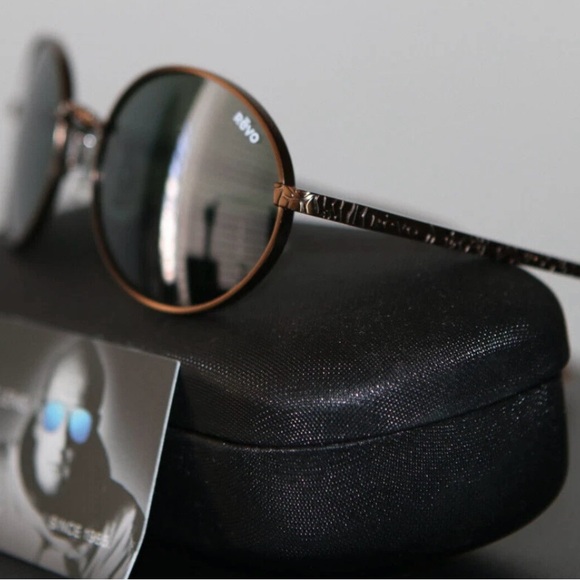 Revo Round Sunglasses with Brass Frame main image 4